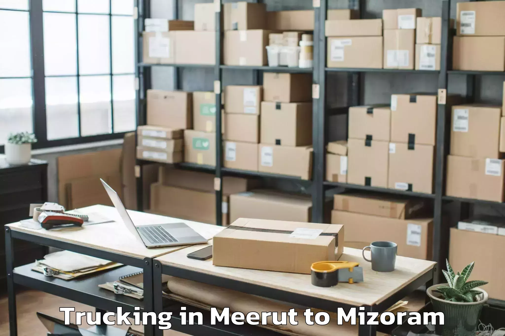 Leading Meerut to Bilkhawthlir Trucking Provider